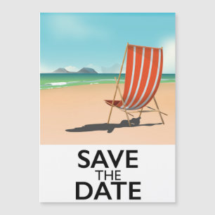 Sauver la date vintage Beach Deckchair