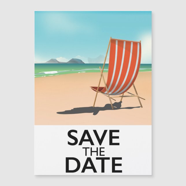 Sauver la date vintage Beach Deckchair (Devant)