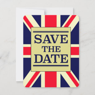 Sauver la date Vintage Union jack