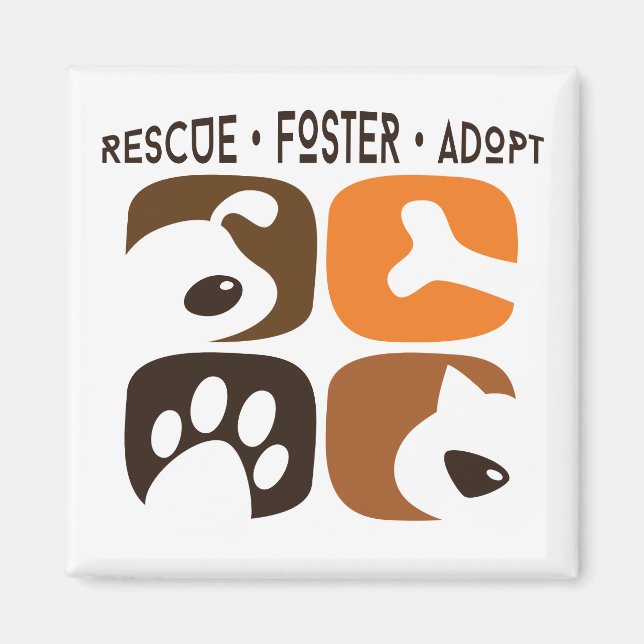 Sauver les Chiens Chats d'Accueil Magnet (Devant)