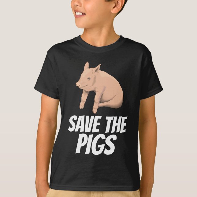 SAUVER LES PIGS PIG T-SHIRTS enfants TEE - SHIRTS (Devant)