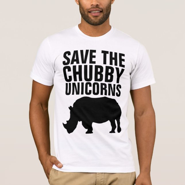 SAUVER LES UNICORNES DE CHUBBY T-shirts amusants (Devant)