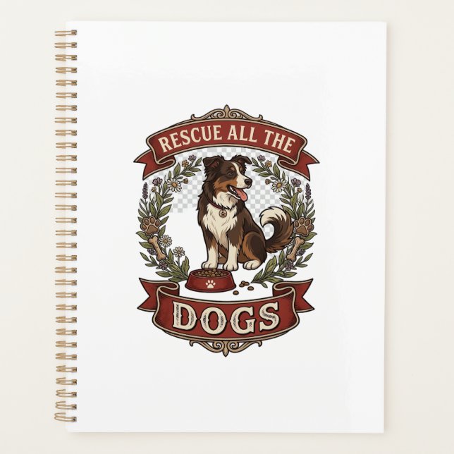 Sauver tous les chiens Couronne florale ruban pour (Devant)