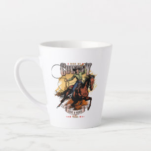 Sauver un cheval ; monter un cowboy Mug Latte