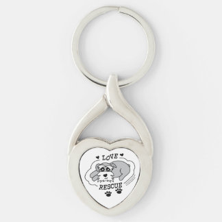 Sauvetage d'amour - Porte-clés en forme de cœur