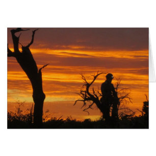 Sauveteur au coucher du soleil