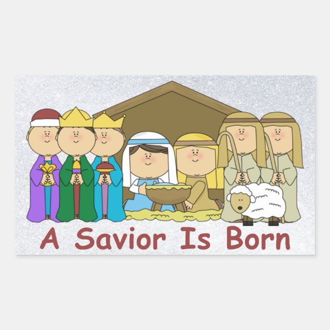 Sauveur Enfant Né Stickers Nativité (Devant)