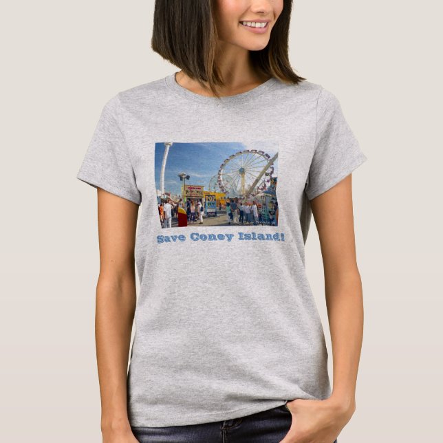 Sauvez Coney Island ! T-shirt pour dames (Devant)