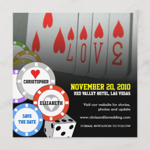 Sauvez la carte 5 d'amour d'invitation de date