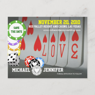 Sauvez la carte 6 d'amour d'invitation de date