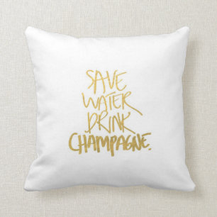Sauvez la citation de coussin de champagne de