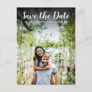 Sauvez la date Carte postale photo simple écriture