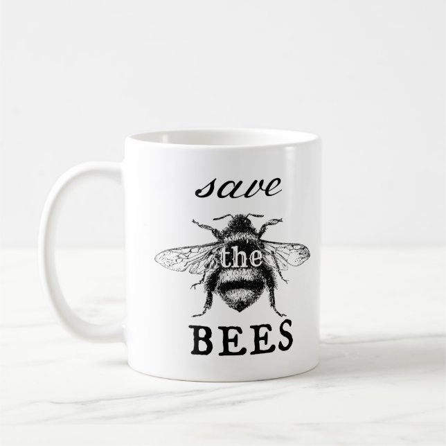 Sauvez la tasse d'abeilles - ambiante - jour de la (Gauche)