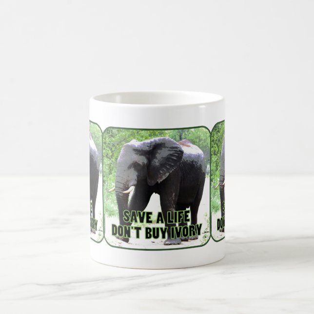Sauvez la vie d'un éléphant, n'achetez pas de Mug  (Centre)