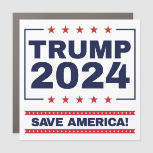 Sauvez l'Amérique ! Trump 2024 Car Magnet