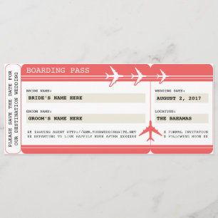 Sauvez le billet de carte d'embarquement de date