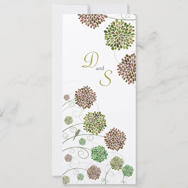 Sauvez le faire-part de monogramme de jardin de (Devant)