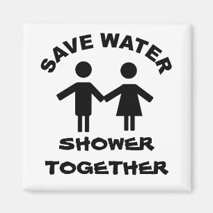 Sauvez le magnet de réfrigérateur de douche de