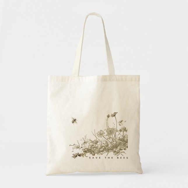 Sauvez le Sac fourre-tout Fleur sauvage des abeill (Devant)