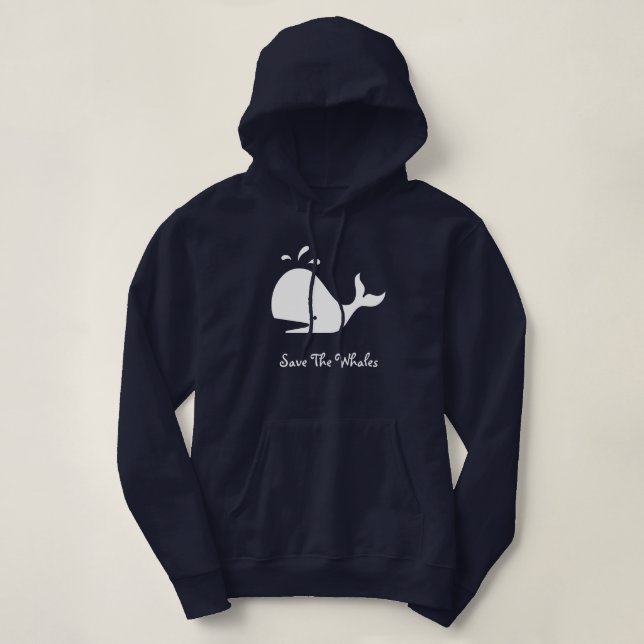 SAUVEZ LE SWEAT - SHIRT À CAPUCHE DE BALEINES (Design devant)
