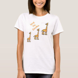 Sauvez le T-shirt de girafes