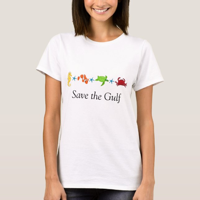 Sauvez le T-shirt de Golfe (Devant)
