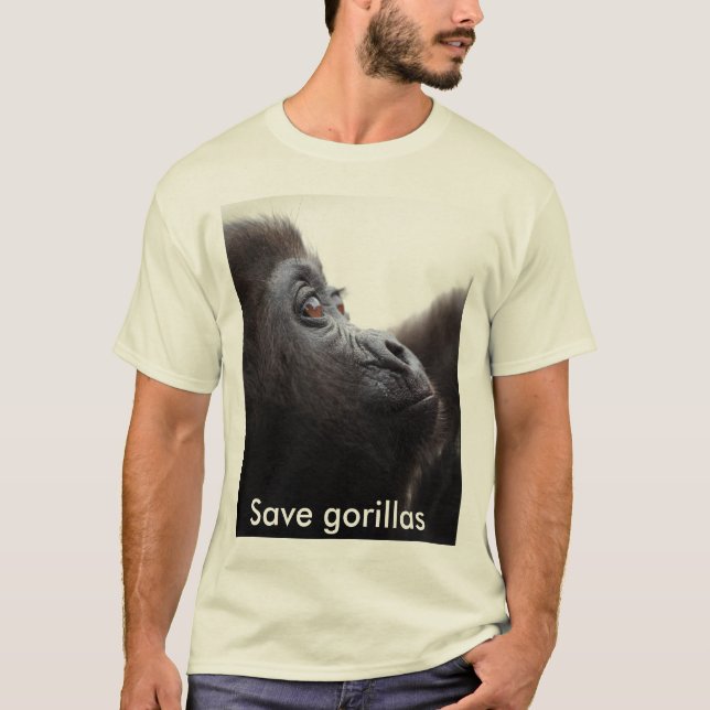Sauvez le T-shirt de gorilles (Devant)