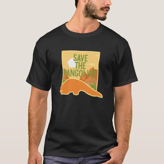 Sauvez Le T-shirt Pangolins Espèces En Voie De Dis (Devant)