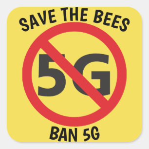 Sauvez les abeilles, Ban 5G autocollant