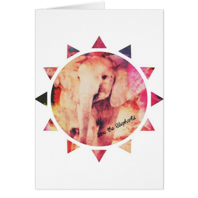 Sauvez les éléphants, bébé éléphant soleil (Devant)