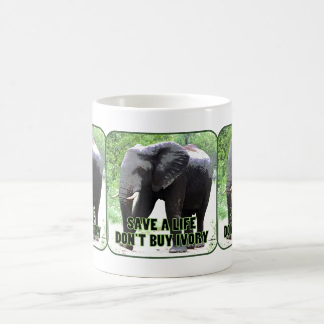Sauvez les éléphants, n'achetez pas de Mug d'ivoir (Centre)
