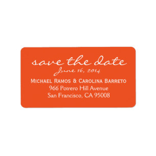Sauvez les étiquettes de date - orange