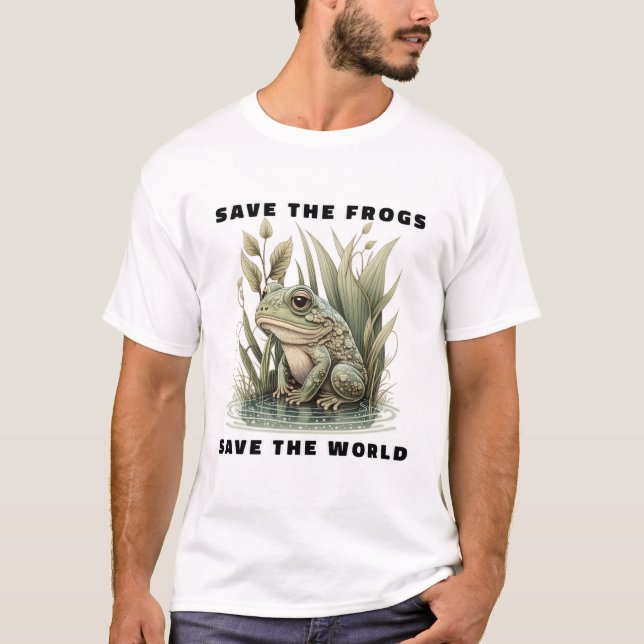 Sauvez Les Grenouilles Sauvez Le Monde T-shirt (Devant)