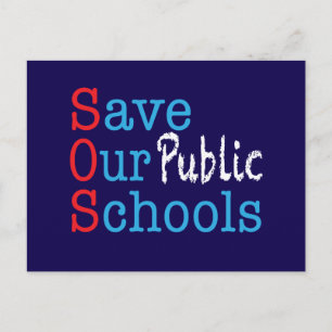 Sauvez nos écoles publiques SOS Carte postale
