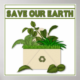 SAUVEZ NOTRE AFFICHE DE LA TERRE - RÉUTILISEZ