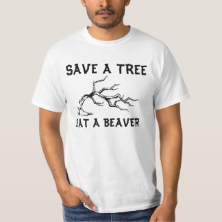 Sauvez un arbre mangent un T-shirt de castor