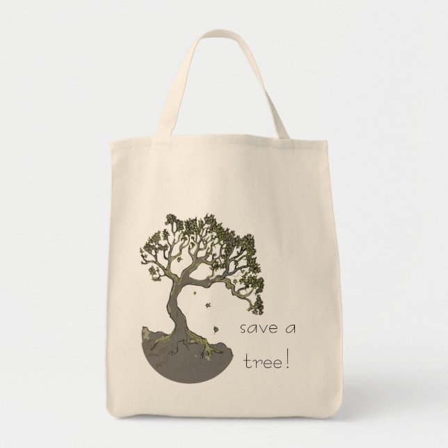 Sauvez un arbre ! Sac Shopping Arbre Art (Devant)
