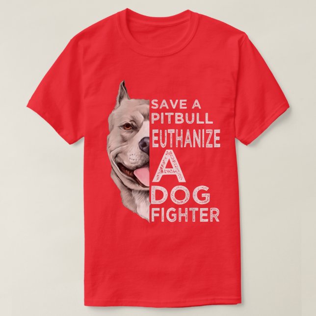 Sauvez Un Pitbull Euthanize Un T-Shirt De Combat D (Design devant)