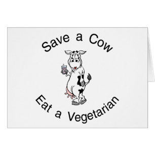 Sauvez une vache mangent un végétarien