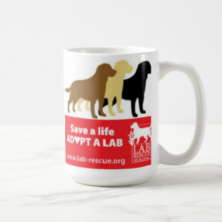 Sauvez une vie adoptent une tasse de laboratoire