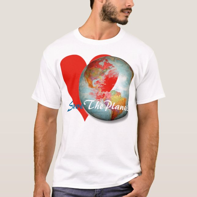 Sauvons la planète t-shirt coloré (Devant)