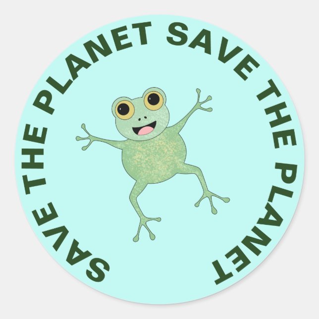 Sauvons Les Stickers Planète Cute Frog (Devant)