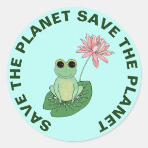 Sauvons Les Stickers Planète Cute Frog