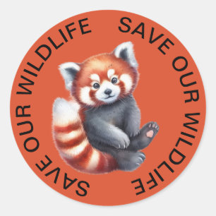 Sauvons nos Stickers Wildlife, Red Panda Graphic