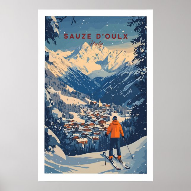 Sauze d'Oulx Ski décoration murale 1 (Devant)