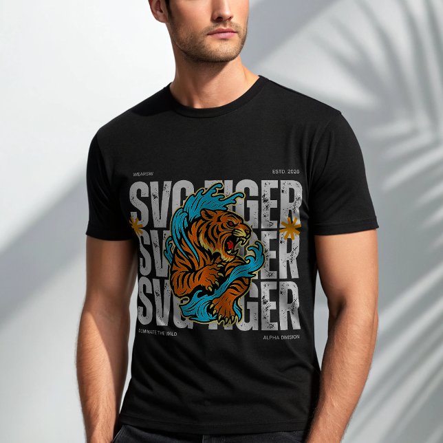 Savage Tiger Alpha Division T-Shirt | Streetwear  (Créateur téléchargé)