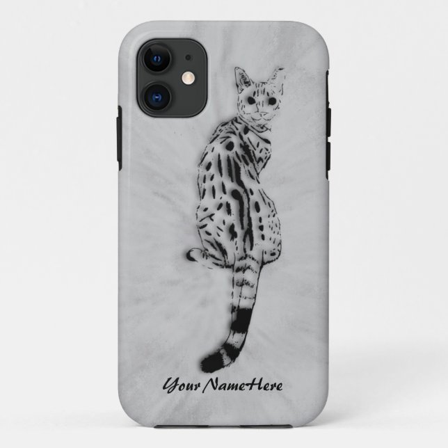 Savannah Cat Personal iPhone 5 Coque (Dos)