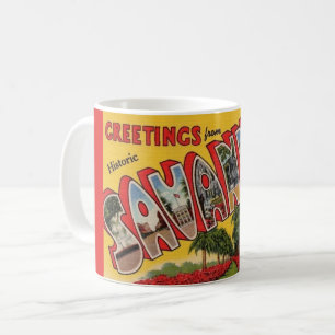 Savannah Georgia Carte postale Salutation Mug