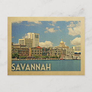 Savannah Georgia Vintage voyage de carte postale