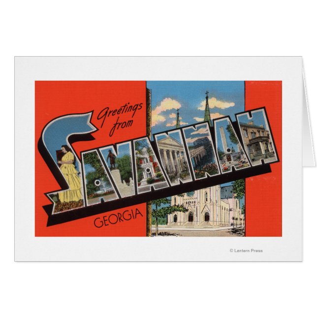 Savannah, Géorgie - Scènes de grandes lettres 2 (Devant horizontal)
